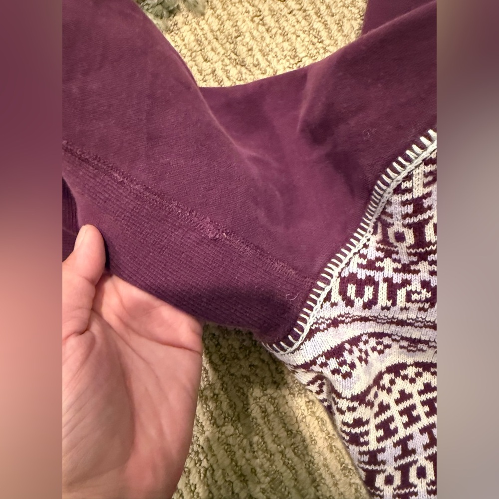 Special Edition Lululemon Scuba Hoodie Zip Up Sweatshirt 6 Plum Purple Fair Isle - Picture 9 of 11